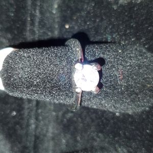 Cz Clear Siver Ring Size 6